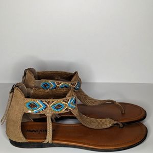 Women's Minnetonka Leather Sandals Size 8